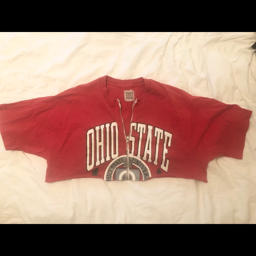 LF vintage Ohio State short sleeve cropped tee